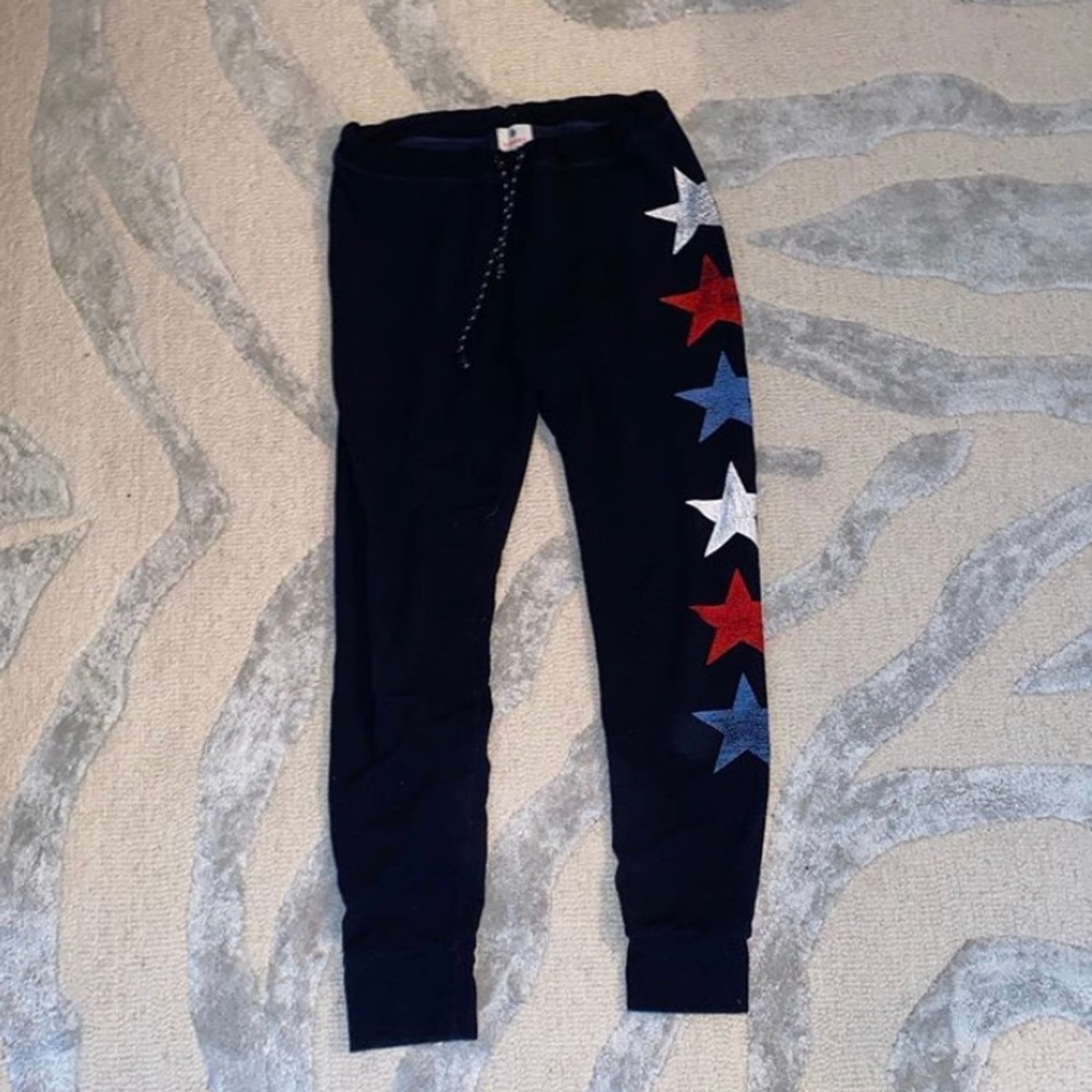 Sundry cashmere joggers with stars along the side